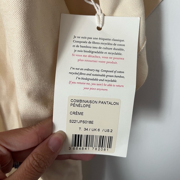 ✨NWT Sezane Penelope Jumpsuit - Picture 3 of 5